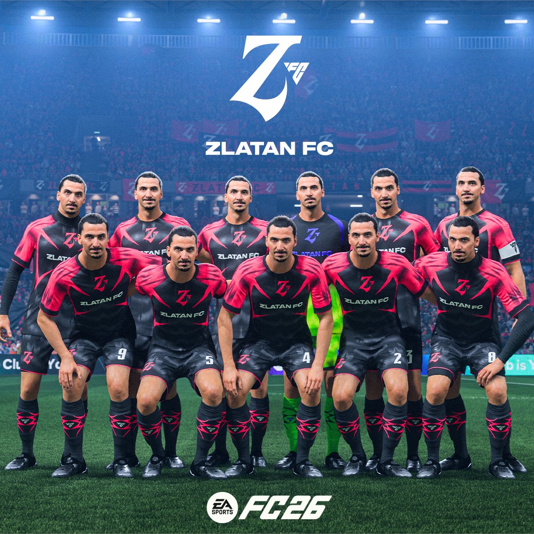 EASPORTSFC's tweet image. A team where @Ibra_official plays every position, here is your look at Zlatan FC.

Pre-order #FC26 now: x.ea.com/85848