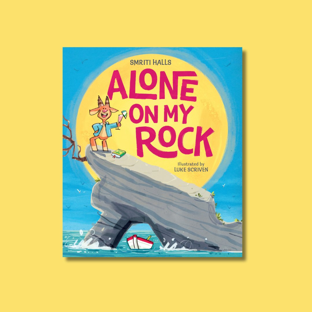 HarperCollinsCh's tweet photo. Goat is delighted to be living a life of peace and solitude on his rock! Sun, sea and blue skies ☀️ what more could he possibly want? Quite a lot, it turns out...🐐 A gorgeous and totally adorable picture book from @SmritiPH and Luke Scriven. Read it now 💛 https://t.co/pMukN7TrOn