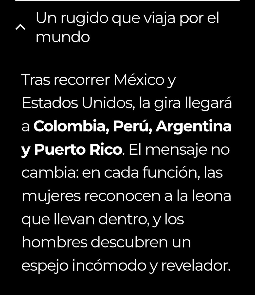 Revista Foro Magazine 
Llega la obra teatral #LasLeonas en #Colombia, Perú,  Argentina y Puerto Rico