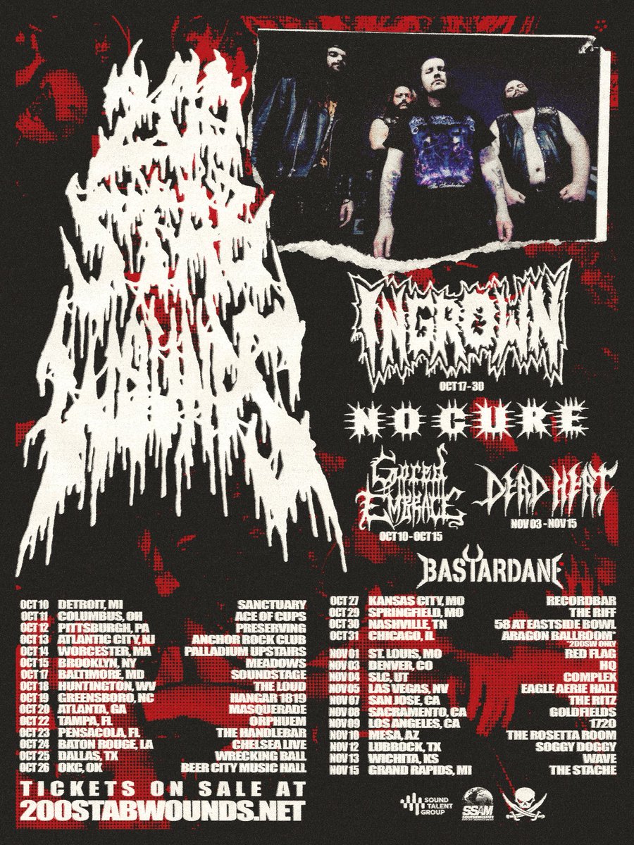 THINGS MIGHT GET A LITTLE ROWDY THIS FRIDAY NIGHT

FALL 2025 WITH FLESHWATER AND 200 STAB WOUNDS