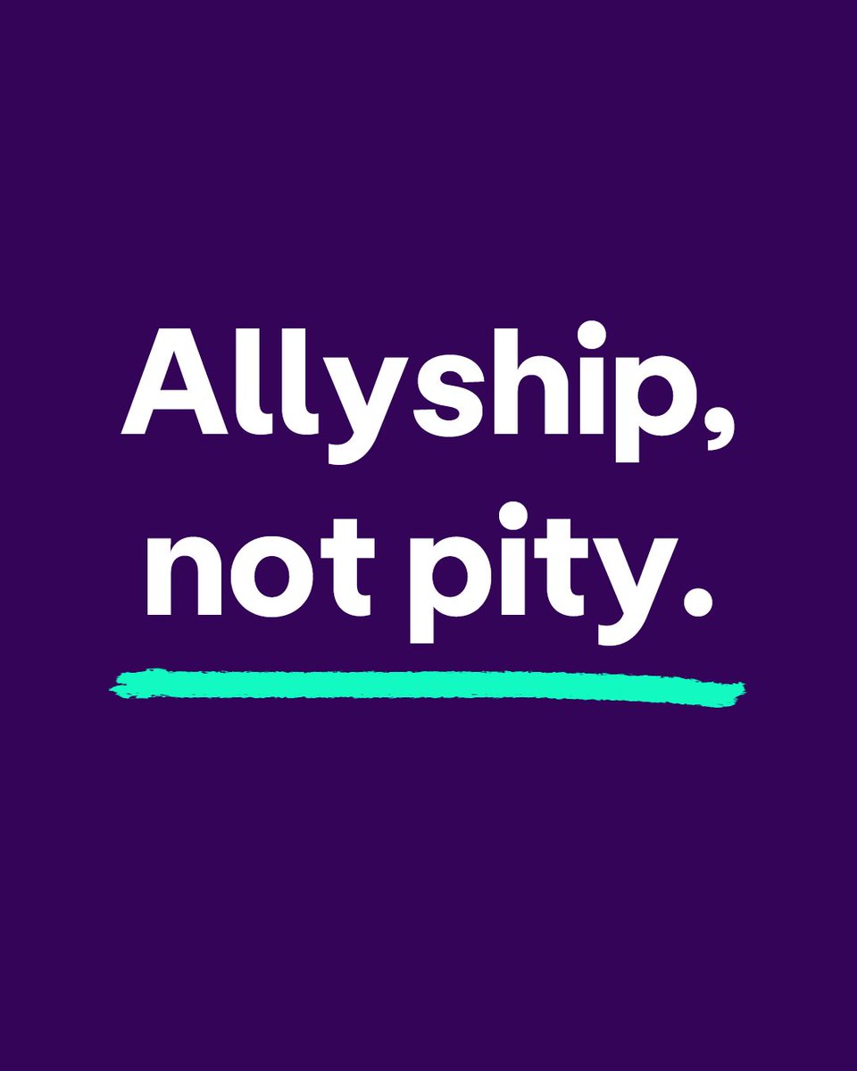 📣 We don’t need your pity.

We need solidarity, action, and equality.

Allyship means listening to disabled voices and learning from them.

It means challenging ableism and inaccessibility, and fighting for equality and justice.

Pity leaves us behind. Allyship moves us forward.