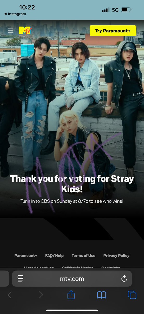 Mongmonggirl7's tweet image. TIRARON LA PAGINA EL LINK DIRECTO NO FUNCIONA, METANSE DIRECTO AL ENLACE DEL NAVEGADOR🗣️🗣️

mtv.com/browse/stray-k… 

#VMAs #StrayKids #BestGroup