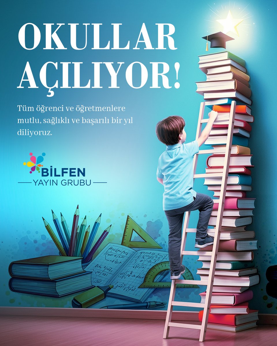 Tüm öğrenci ve öğretmenlere mutlu, sağlıklı ve başarılı bir yıl diliyoruz.

#BilfenYayınGrubu #OkullarAçılıyor