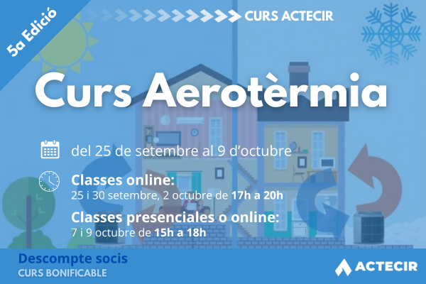 ✏️ Reserva la teva plaça!

🔥 Nova Edició del nostre Curs d'Aerotèrmia 🔥

Visita la nostra WEB: actecir.cat/4a-edicio-curs…

📅 Del 25 de setembre al 9 d'octubre