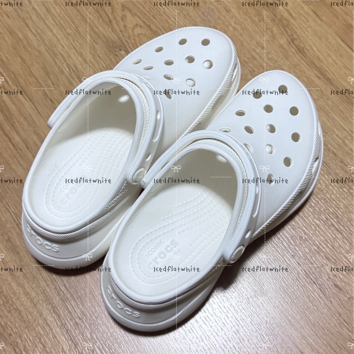 (❤️wts/ขาย) crocs bae clog สีขาว ไซส์ w6 ราคา 1,200฿ รวมส่ง 🎀 เคยใส่ครั้งเดียวค่า ขายเนื่องจากหลวมเกินไปไม่พอดีเท้า 🥹🙏