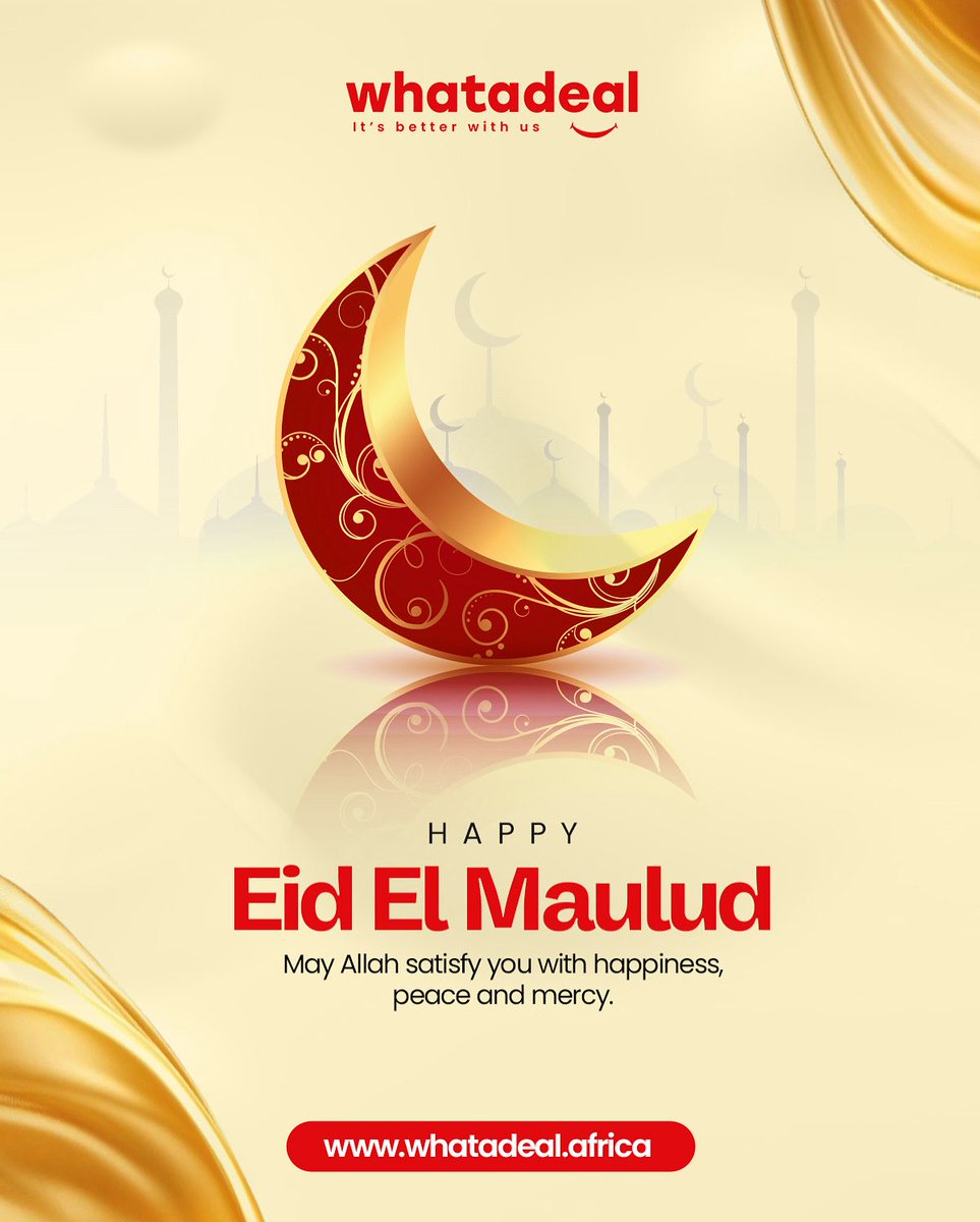 🌙 Happy Eid Malud!
From all of us at Whatadeal, we wish you a joyful and peaceful celebration.