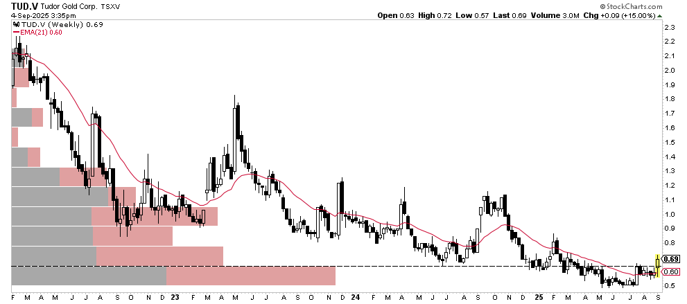 RonStoeferle's tweet photo. I am obviously biased and this is not investment advice, but the chart and esp. the volume at @TUDGoldCorp looks terrific:
#catchuptrade #mining #treatycreek #Tudor #TudorGold https://t.co/nbd2TnSVAv