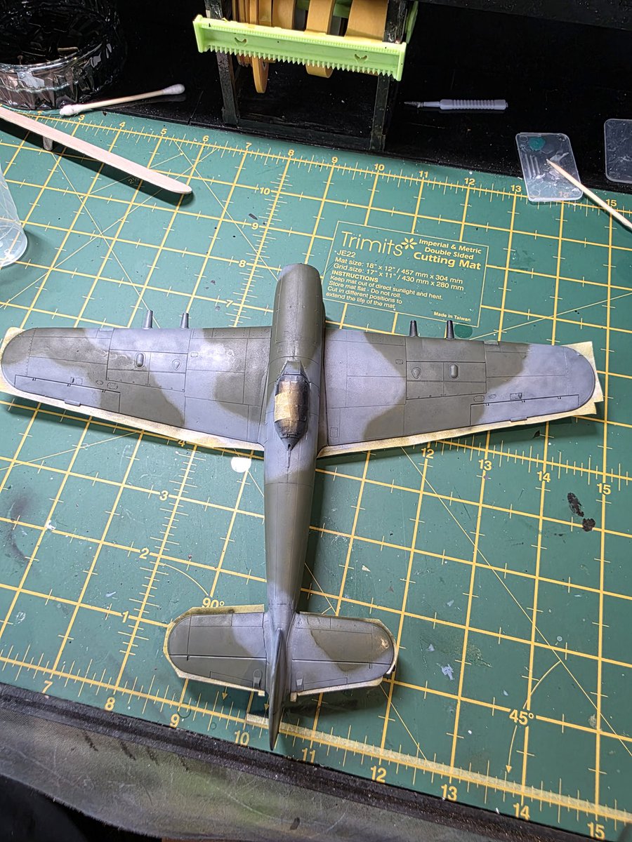 #JFFForSimon After finishing my project that's been post on my feed. 
I've now managed to get some paint on the Typoon. Just need to let it dry before adding a clear coat. Then the headache starts with the stripes