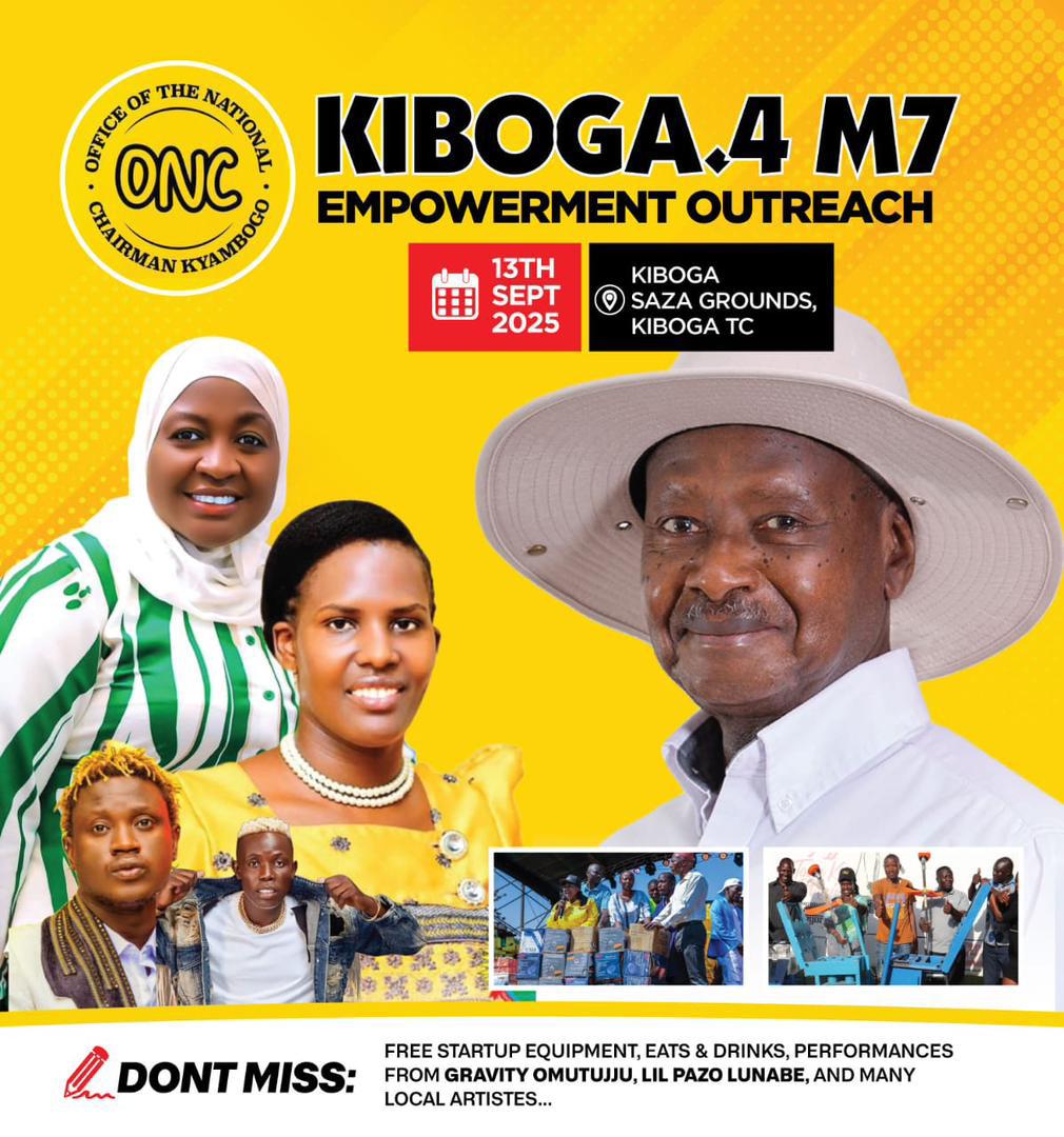 Kobusiinge Monica Ateenyi (@momo_ateenyi) on Twitter photo 🎉 KIBOGA, ARE YOU READY?! 🇺🇬
The BIGGEST EMPOWERMENT OUTREACH is coming to Kiboga Saza Grounds this 13th Sept 2025!
💥 FREE Startup Equipment/Capital
🍲 Eats & Drinks
🎤 Electrifying Performances from <a href="/gravity256/">GRAVITY OMUTUJJU</a>, <a href="/lilpazoofficial/">LilPazoOfficial</a> Lunabe, & more local stars!
🎁 As usual, 🎉 KIBOGA, ARE YOU READY?! 🇺🇬
The BIGGEST EMPOWERMENT OUTREACH is coming to Kiboga Saza Grounds this 13th Sept 2025!
💥 FREE Startup Equipment/Capital
🍲 Eats & Drinks
🎤 Electrifying Performances from <a href="/gravity256/">GRAVITY OMUTUJJU</a>, <a href="/lilpazoofficial/">LilPazoOfficial</a> Lunabe, & more local stars!
🎁 As usual,