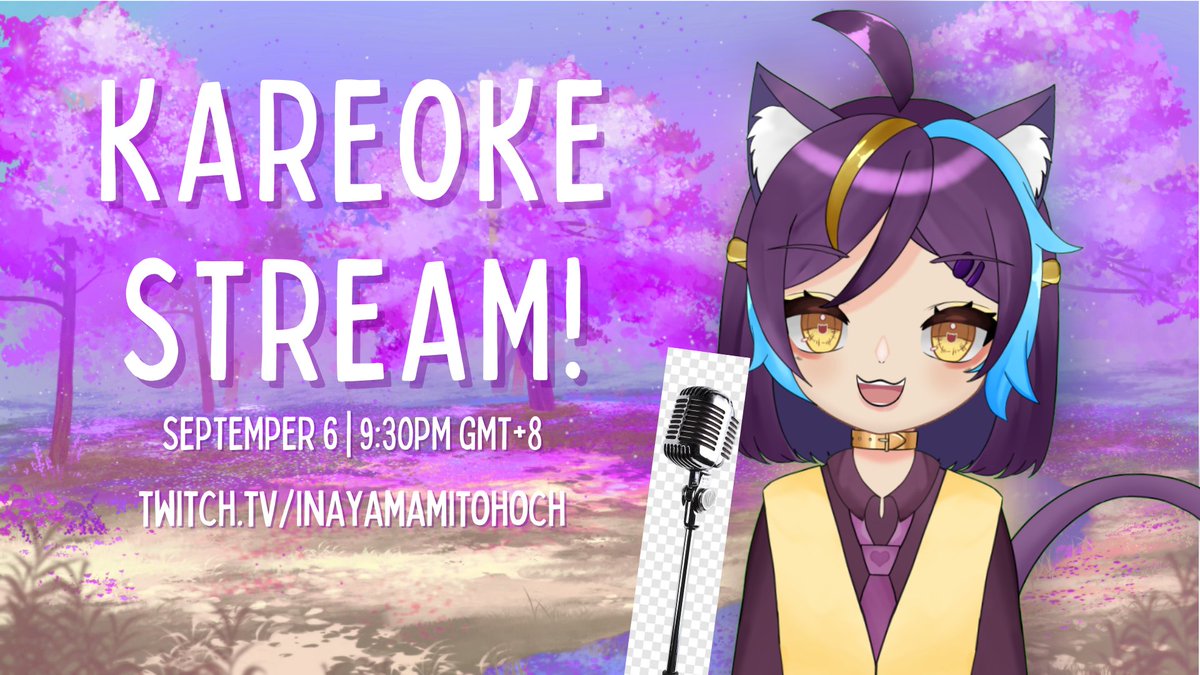 Inayama_Mitoho's tweet photo. ✨KAREOKE STREAM!✨
(yall didnt see the first post :,>)
HAI I WILL HAVE A SMOL KAREOKE STREAM ON SATURDAY! IF U WANNA WATCH ME CRACK MY VOICE YES :,>
| September 6, Saturday | 9:30PM | GMT+ 8 |
#VTuber #PHVTuber #INAwit #INAlive https://t.co/4xvc0YFYMi
