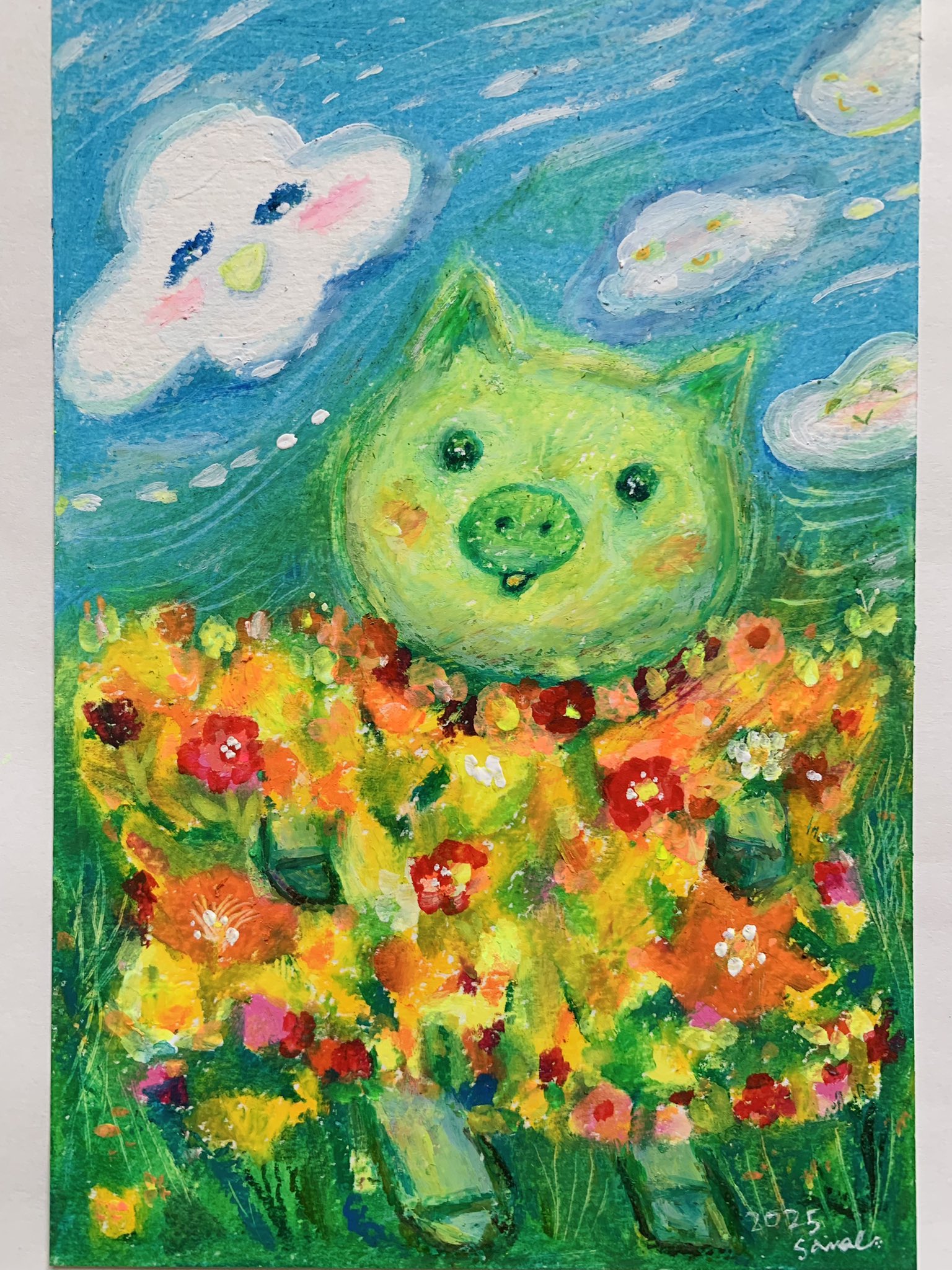 請関くにとし作品【挽歌が聞こえてくるような】アクリル画　パステル画※フレーム含む くせさなえ on X: 