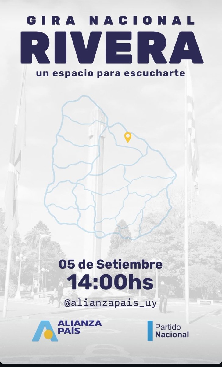 margaragd's tweet photo. Largada!!!!
Hoy tocó RIVERA. Las orejas se concentran en nuestro departamento.Todos a las 19 en la Asociación Española. 
@JavierGarcia_Uy  @alianzapaisuy https://t.co/4pE8B1MFKS