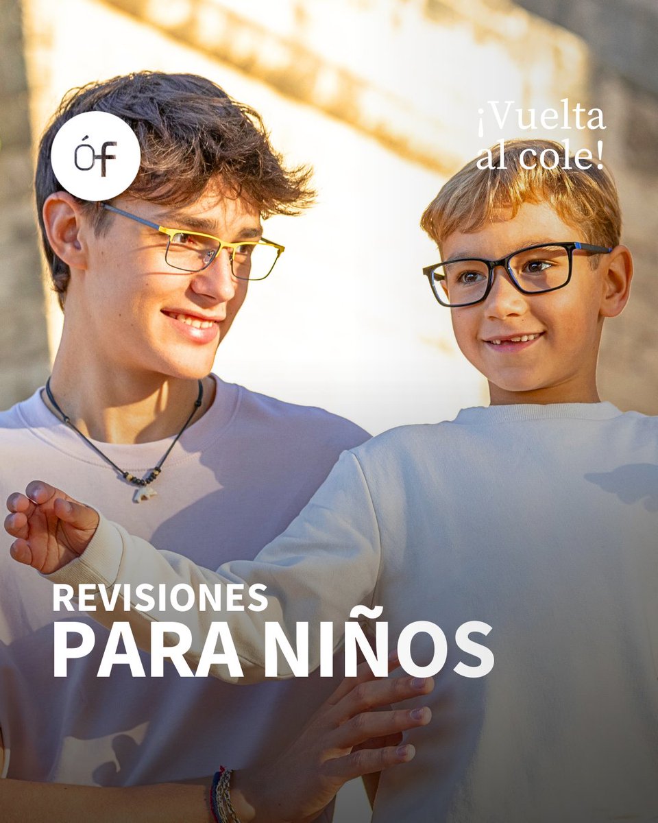 El nuevo curso empieza y la visión de los peques es tan importante como el material escolar. 📚

Hacemos revisiones infantiles y disponemos de lentes MiYOSMART para frenar la miopía.

👉 ¡Aprovecha los últimos días del Tijeretazo y consigue sus gafas al 50 %!

#Mallorca