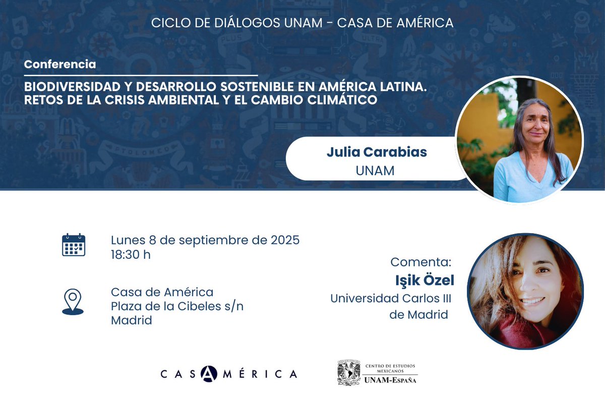 ¿Te preocupa el medio ambiente? 🗺️ 🐝
🗓️8 de septiembre 
📍Casa de América (Plaza de la Cibeles s/n, Madrid)
🎟️ Entrada libre hasta completar aforo
⏰ 18:30 hrs
