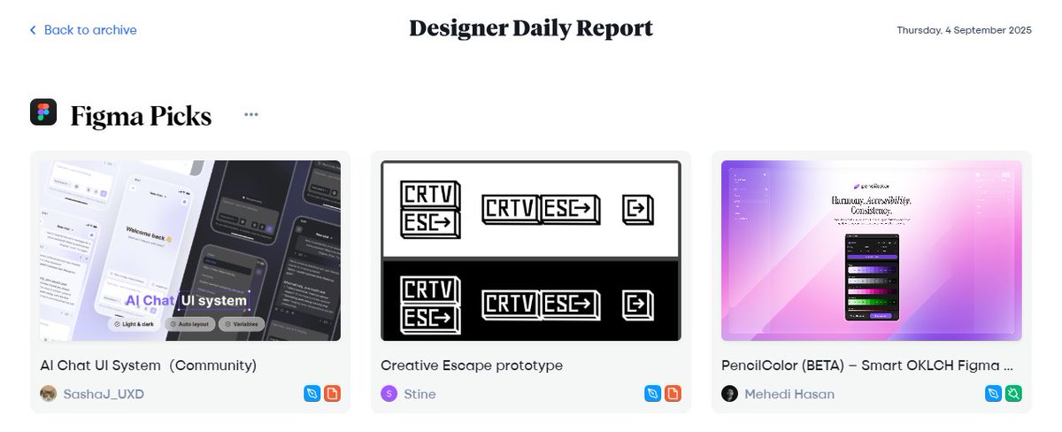 uxmehedihas's tweet image. Pencilcolor Figma plugin featured on @designerdaily_r. Try now.

figma.com/community/plug…

#Figma #FigmaPlugin #ColorGenerator #OKLCH #UXUI #ProductDesign @uxuidesigner