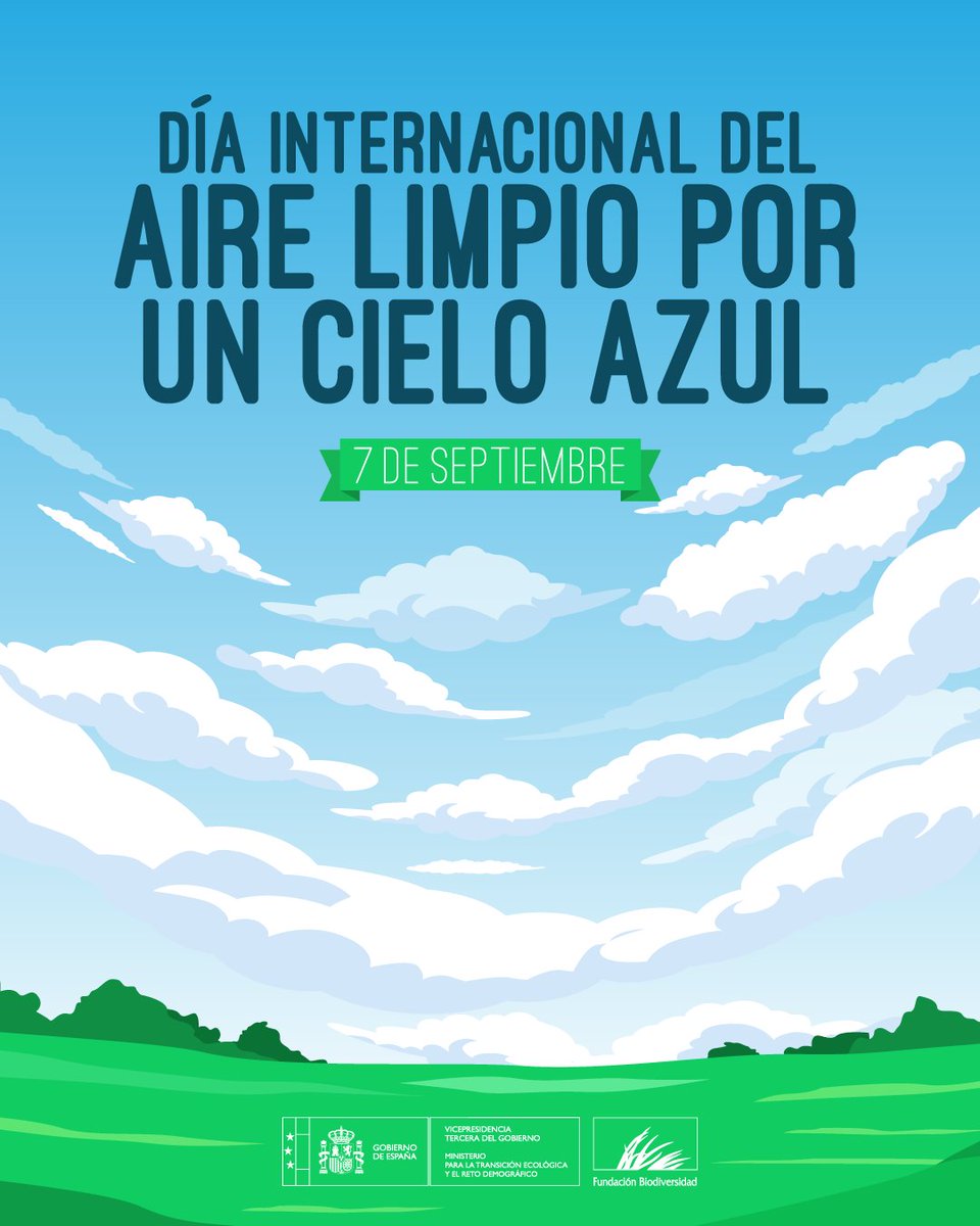 💨 La contaminación del aire es el mayor riesgo ambiental para nuestra salud y el planeta.

En este #DíaInternacionaldelAireLimpioParalosCielosAzules, todos tenemos la responsabilidad de proteger nuestra atmósfera y garantizar un aire sano para todas las personas.