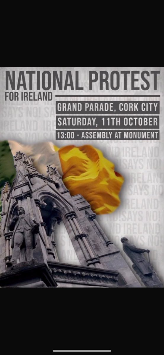 speedy_1916's tweet photo. Get your flags ready.๐ฎ๐ช๐ฎ๐ช๐ฎ๐ช๐ฎ๐ช๐ฎ๐ช๐ฎ๐ช
11th of October 1pm ,Cork city.
#CorkProtest #Ireland #Tricolour #รire https://t.co/zbybOIfvfP