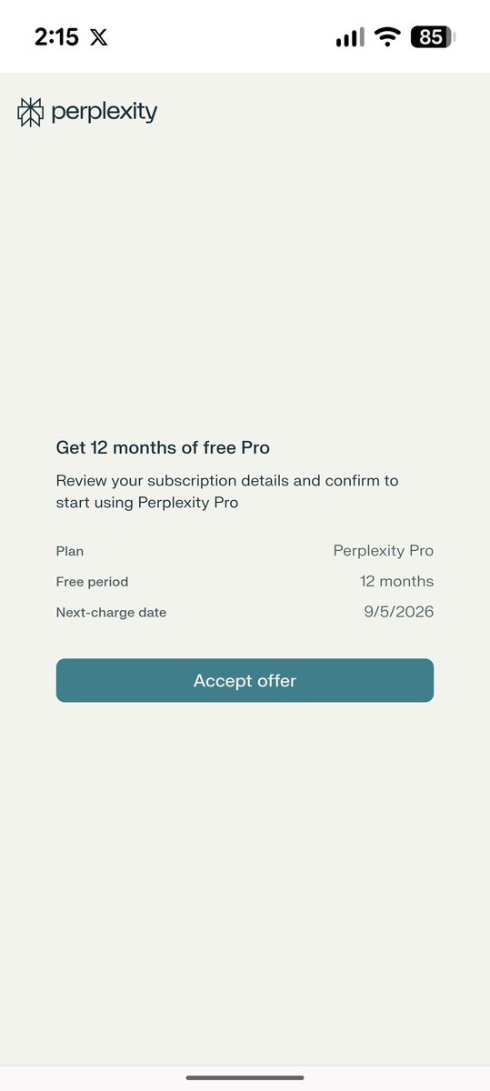 لايطوفكم اشتراك سنة مجانا بالذكاء الاصطناعي 
Perplexity