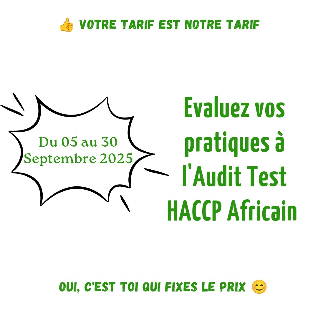 metothethey's tweet photo. 👉 Hôtels
👉 Pâtisseries
👉 Restaurants
👉 Artisans agroalimentaires

Sans votre participation, impossible d'écrire un référentiel utile, applicable et respecté.

Envoyez "AUDIT" en 💬 ou en privé.

#AfricaHACCP https://t.co/mC9Qz4dxEr