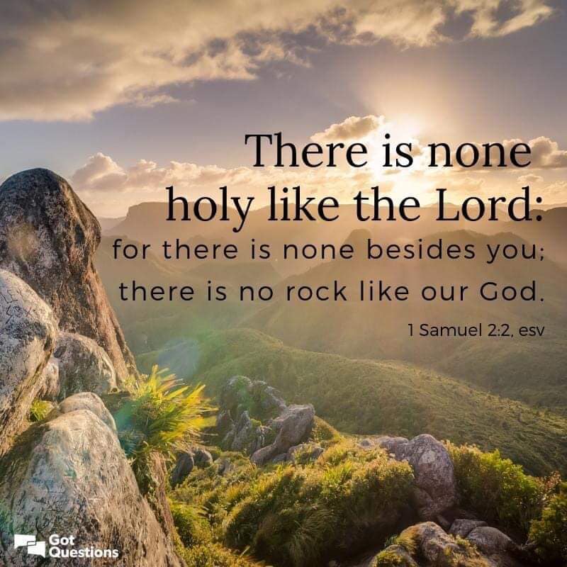 Heather58616159's tweet photo. There is none holy like the LORD:
for there is none besides You;
there is no rock like our God.

1 Samuel 2:2 ✝️ https://t.co/40WuPb4Ak6