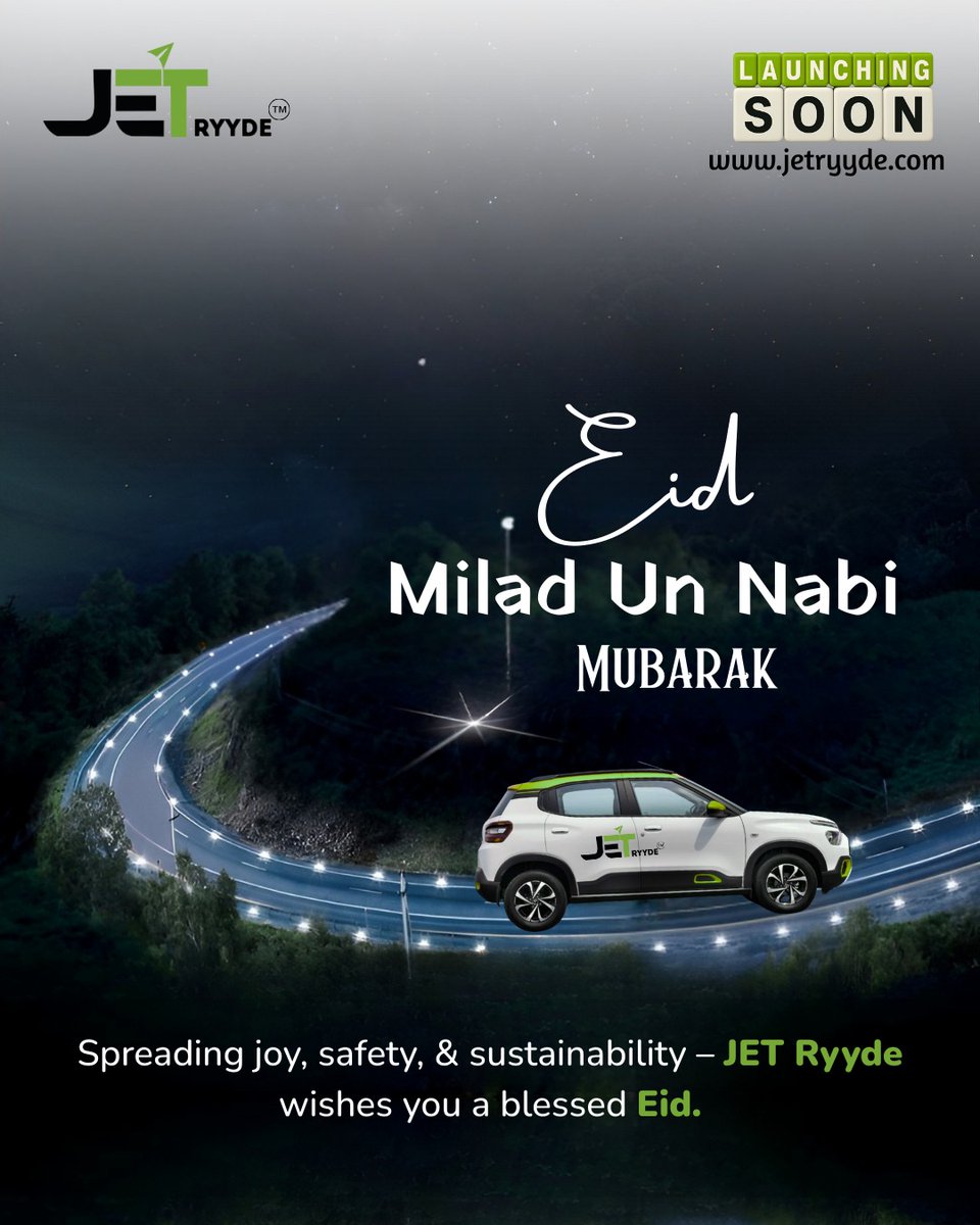 jetryyde's tweet photo. On this Eid, let’s embrace the spirit of togetherness, safety, and sustainability. At JET Ryyde, every ride is not just a journey—it’s a step towards a cleaner, kinder, and greener tomorrow. Wishing you and your loved ones a blessed and joyful Eid. 🌙💚 https://t.co/ovUg2U00Sc