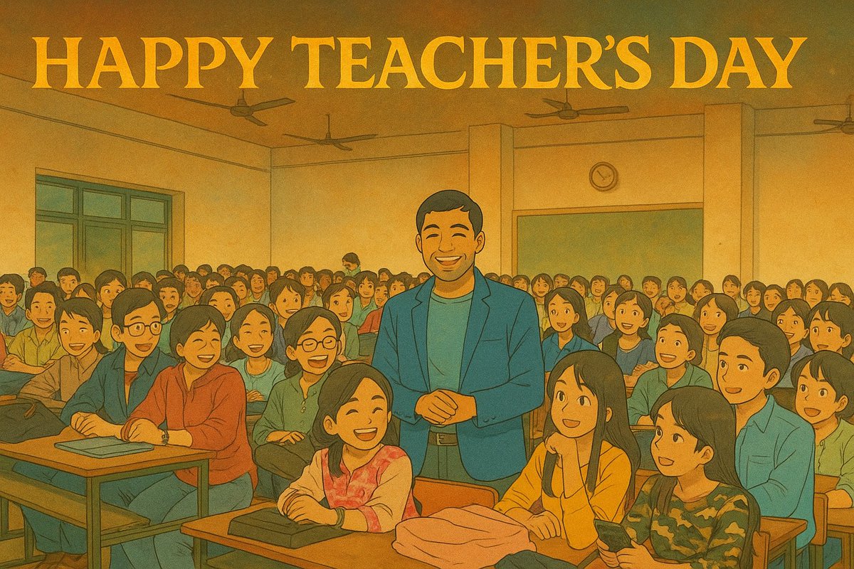 data_gyan's tweet image. #HappyTeachersDay ✨
Happy Teacher’s Day to all the incredible heroes we proudly call teachers. 💐📚