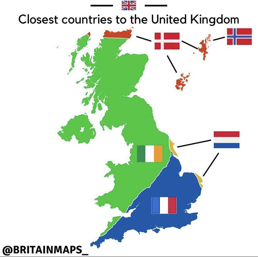 Which country are you closest to across the UK?