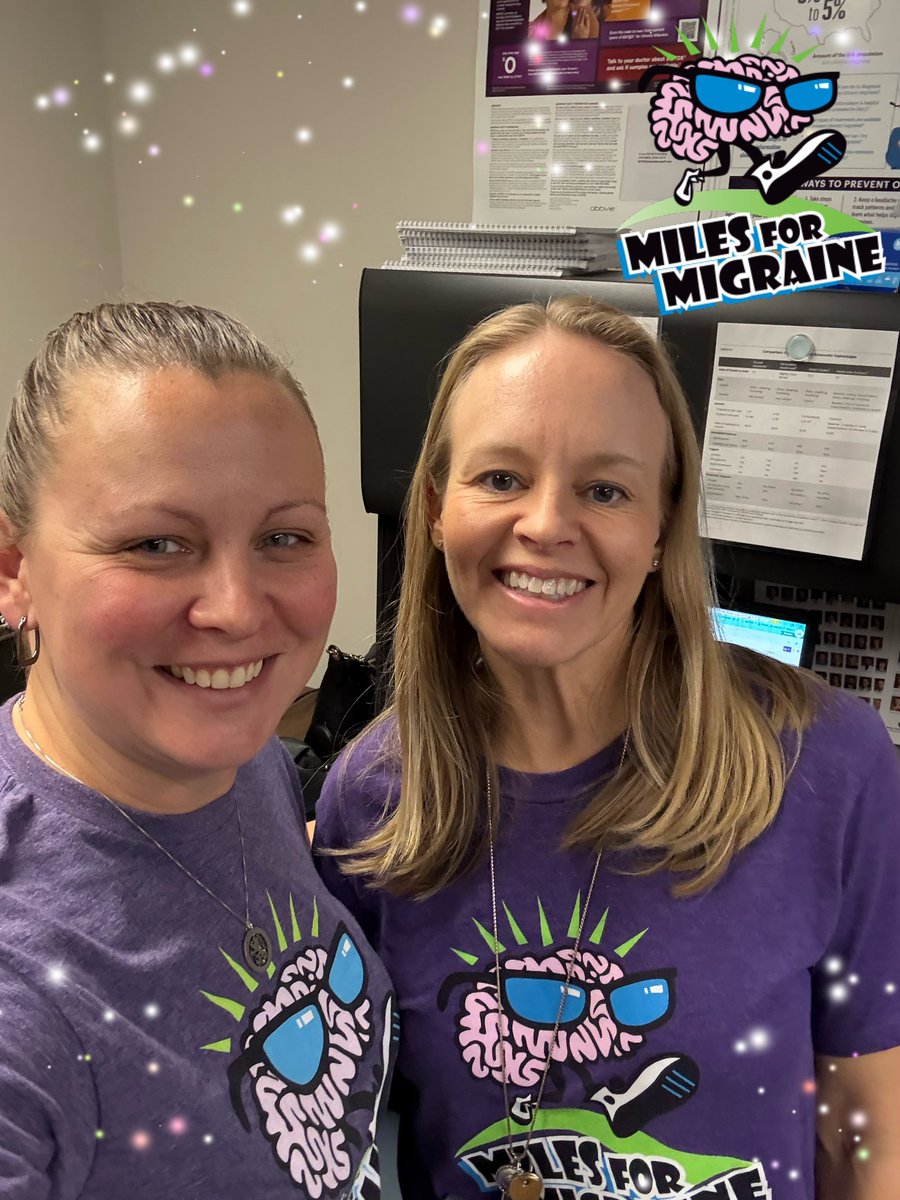 Working with a great team here at <a href="/AtriumHealthWFB/">Atrium Health Wake Forest Baptist</a> Comprehensive Headache program! 

The whole clinic is in Purple and we are starting conversations!!!…from the cront desk to the triage nurse and of course our patient’s !  

Tomorrow is the day!!!
<a href="/miles4migraine/">Miles For Migraine</a> Winston salem