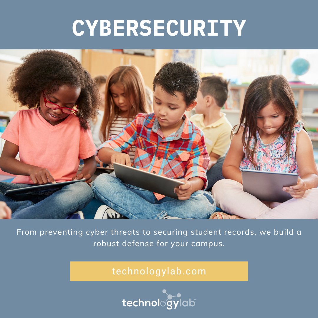 TechnologyLabIT's tweet image. Secure your school's data. Book a free discovery call to get started: technologylab.com/discovery-call/
#CyberSecurity #DataProtection #SchoolSecurity #EdTech #K12Security #StudentData #TechnologyLab