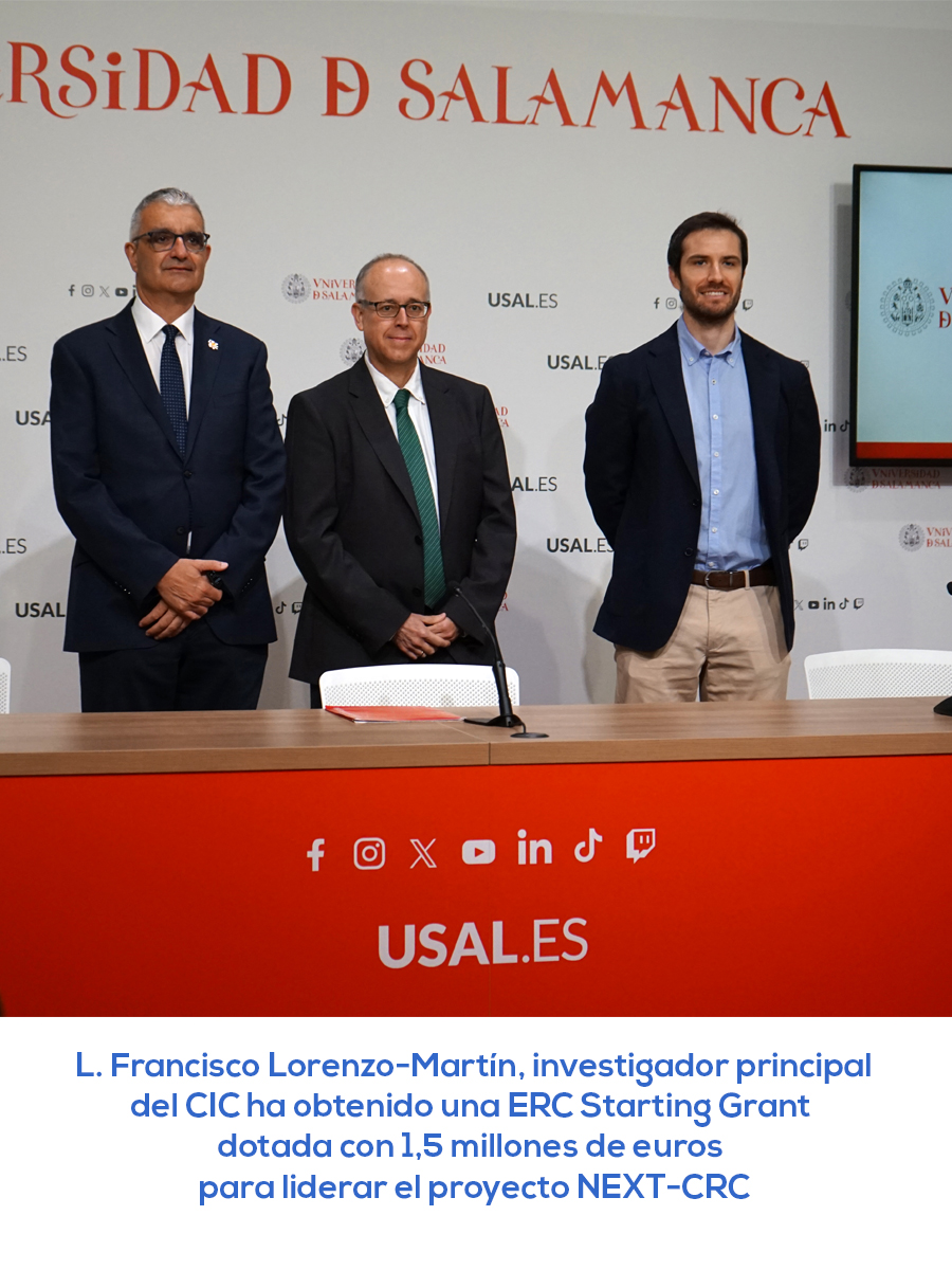 El <a href="/ciccancer/">Centro de Investigación del Cáncer/CSIC-USAL-FICUS</a>  (<a href="/usal/">Universidad de Salamanca</a> - <a href="/CSIC/">CSIC</a> - FICUS) obtiene una de las ayudas europeas más prestigiosas para impulsar un proyecto pionero contra el cáncer de colon.  

Enhorabuena <a href="/LFranciscoLM/">L. Francisco Lorenzo Martín</a> 

En este enlace podéis leer con más detenimiento la información
cicancer.org/press-room/cic…