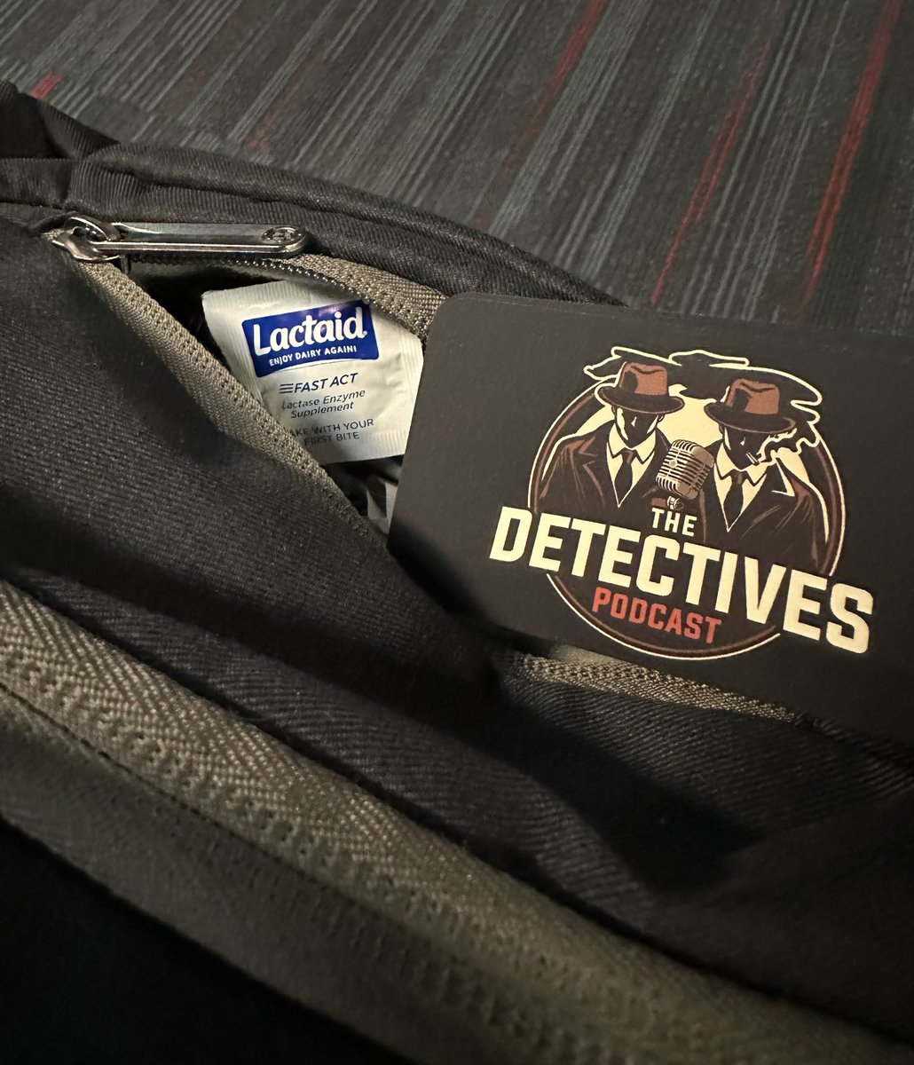 On our way to CrimeCon! Here are Dave’s travel essentials: The Detectives Podcast business cards… and Lactaid. 😂 Priorities..
Excited to meet everyone, see you soon!
#CrimeCon2025 #CrimeCon #thedetectivespodcast #traveling #truecrime #podcast #lactoseintolerant