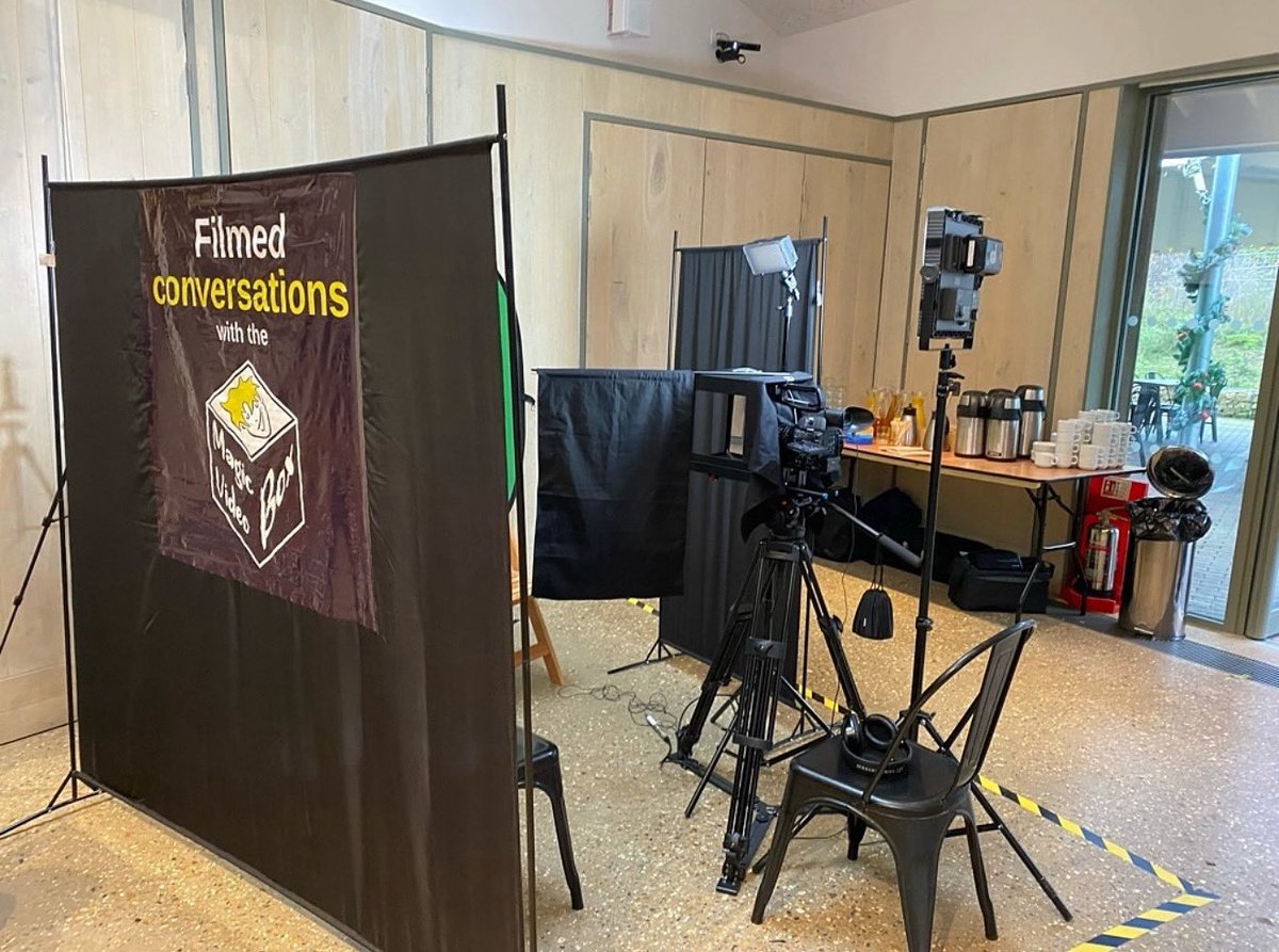 The Magic Video Box is versatile and can be set up in tight spaces very easily as shown, while still maintaining the essence of privacy for the interviewee!💡🔒

#interviewfilming #magicvideobox #setup #behindthescenes #cameracomfortable #privacy #filminglocations #versatility