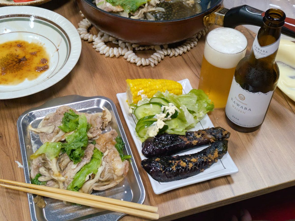 夕飯かんぱーい＠山小屋