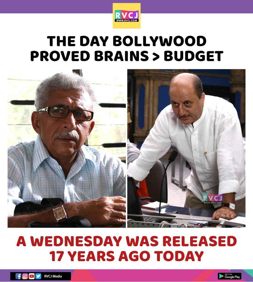 rvcjmovies's tweet photo. 17 Years of A Wednesday
#awednesday #naseeruddinshah #anupamkher #jimmysheirgill #aamirbashir @AnupamPKher @jimmysheirgill https://t.co/bBCDZm2aDF