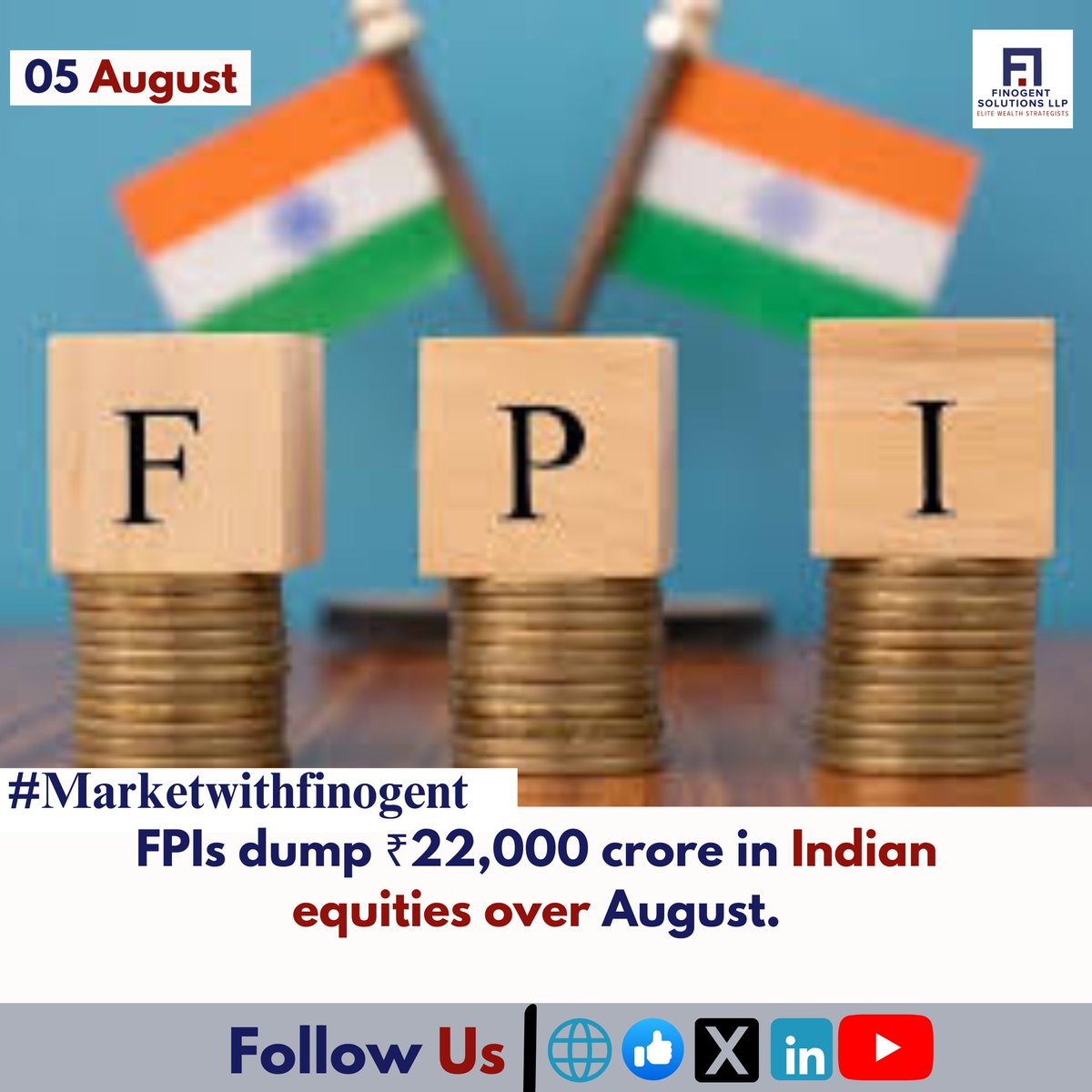 Finogentsolllp's tweet image. Foreign investors pulled out ₹22,000 crore from Indian equities in August due to global risk-off mood and rising US yields 📉🌍.
.
.
.
.
#FPIOutflow #StockMarket #GlobalMarkets #newswithfinogent

Source: @FinancialXpress