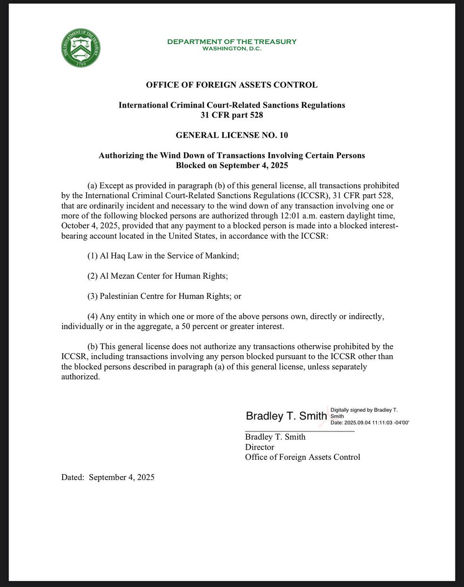 Yesterday, the U.S government, Israel’s partner in the ongoing genocide, shamefully sanctioned Palestinian human rights organisations <a href="/pchrgaza/">Palestinian Centre for Human Rights - PCHR</a>, <a href="/alhaq_org/">Al-Haq الحق</a> , and @almezancenter. But we will not be silenced. We will continue advocating for Palestinian rights and holding those