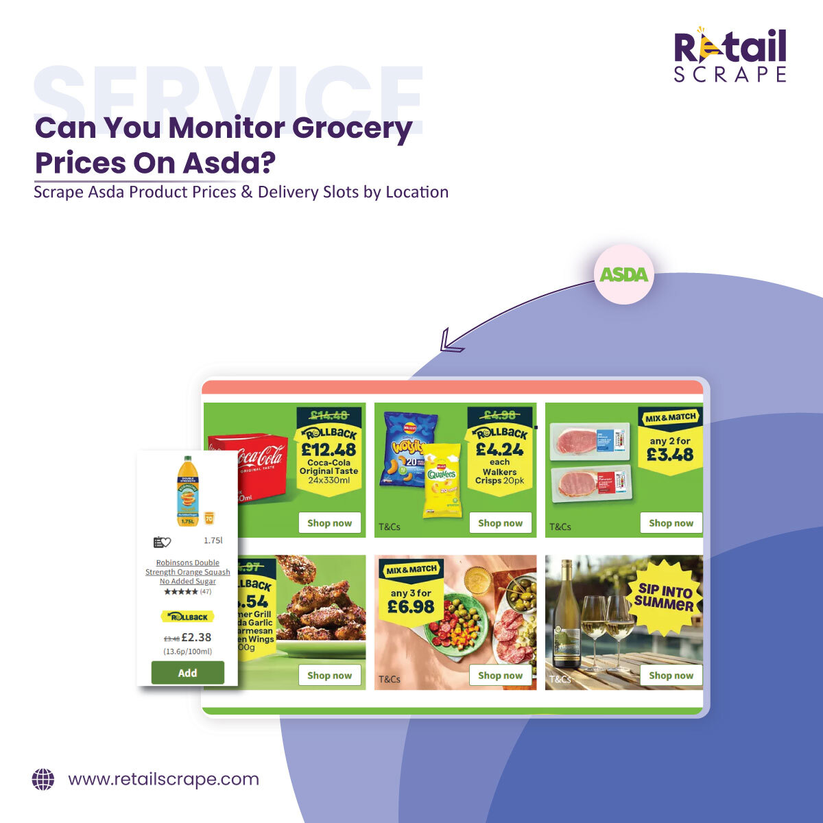 RetailScrap's tweet image. 🛒 Smarter grocery insights start here!
Retail Scrape’s ASDA #DataScraping delivers real-time product listings, pricing &amp;amp; stock #availability 🔍
👉 Optimize your grocery strategies with accurate data!
retailscrape.com/asda-grocery-s…

#ASDADataScraping #GroceryDeliveryData #RetailScrape