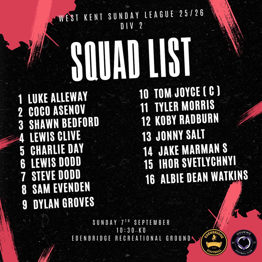 🔴SQUAD ANNOUNCEMENT⚫️