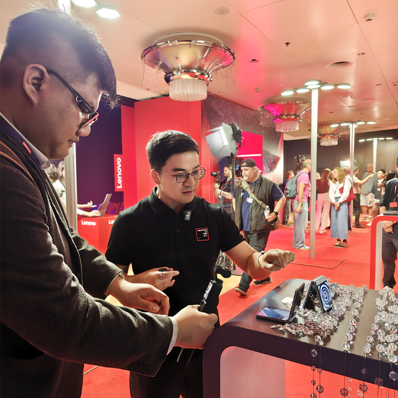 Moto's tweet photo. Dazzling the crowds at IFA 2025 with the #BrilliantCollection. 
With Collections, Motorola is shaping the future of mobile design, giving users new, meaningful ways to express their personal style. 
#motobudsloop #razr60