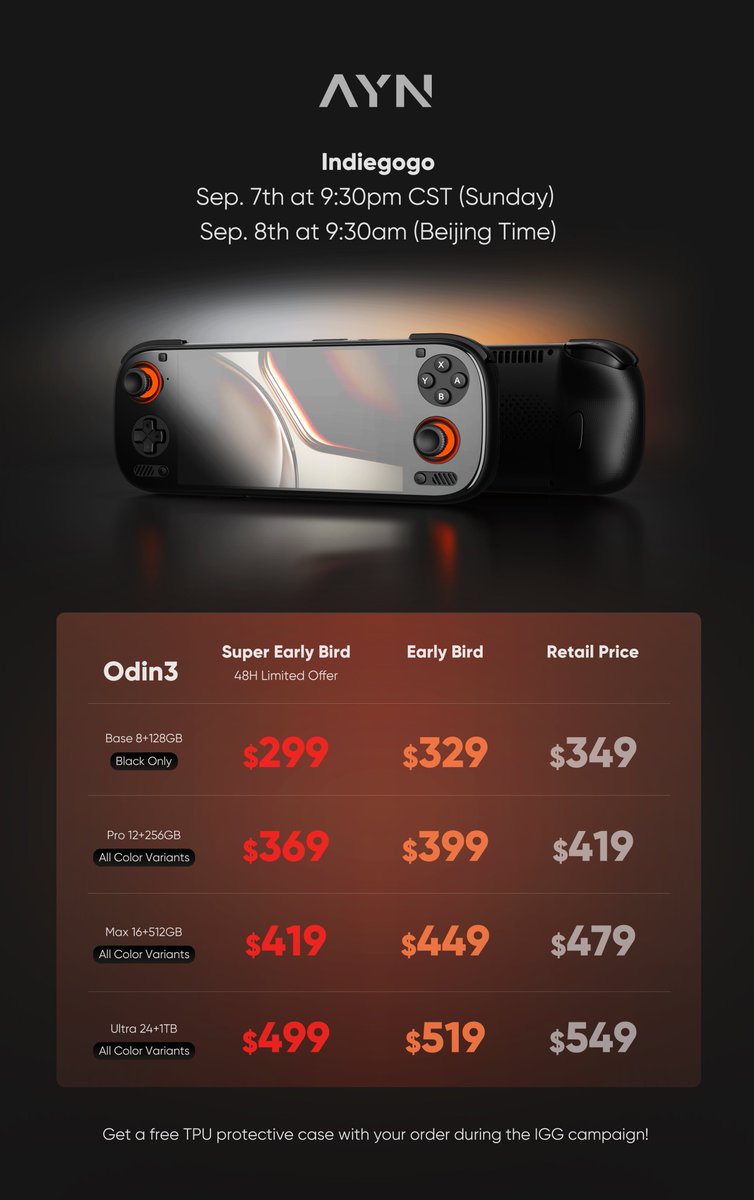 Et les tarifs de l'Odin 3 !
Bon ba c'est parti pour la version Ultra