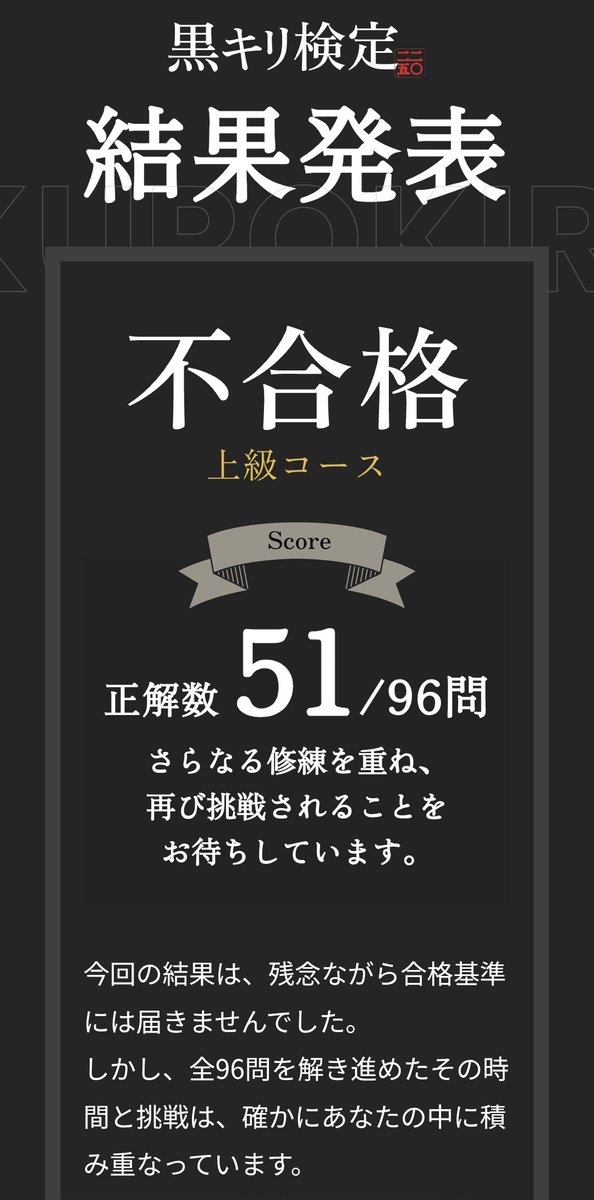 初級はクリアしましたが、上級は撃沈でした💦
芋焼酎好きとしてはまだまだ未熟です😭
もっと精進せねば😤