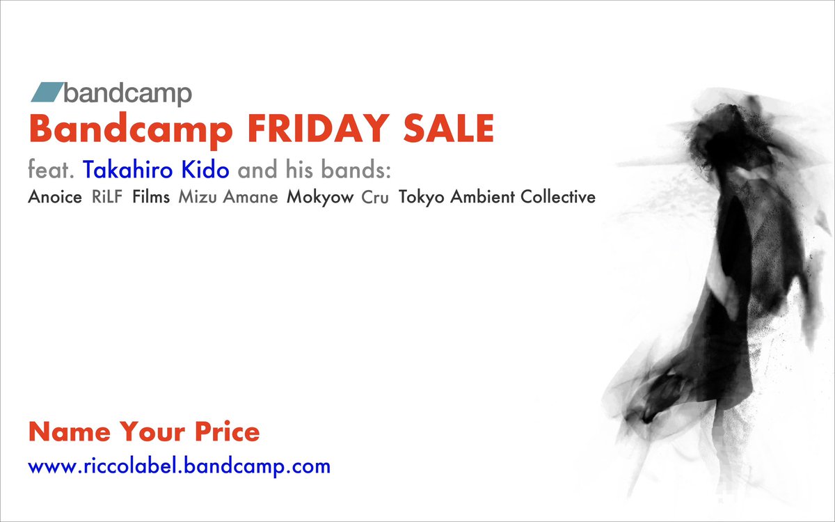 本日はBandcamp Friday。Takahiro Kidoの新作ソロアルバム「INSOMNIA」のリリースを記念して、彼のソロ、及び所属するバンドであるAnoice, RiLF, Films, Mizu Amane, Mokyow, Cru, Tokyo Ambient Collectiveの全作品が無料、または投げ銭でダウンロード可能。本日限り！
bit.ly/4oXR9hY