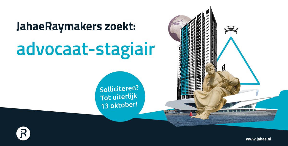 Ben jij de nieuwe advocaat-stagiair die straks meewerkt aan uiteenlopende en interessante cases? Solliciteren kan tot uiterlijk 13 oktober. Lees hier alles: jahae.nl/nl/carriere/va…