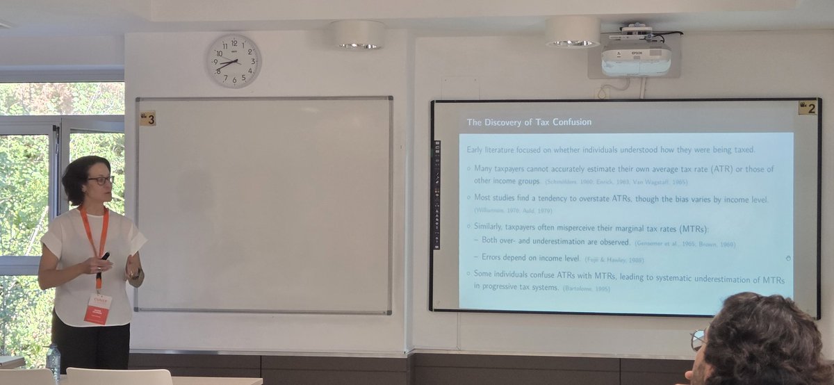 DForemny's tweet image. The second day of #MadPub25 started with Naomi Feldman @NaomiFeldman11 delivering a keynote on "Tax Complexity and Tax Confusion: From Early Misperceptions to Recent Evidence". Thanks for sharing your interesting thoughts with us in Madrid at @CUNEF! @cmtneztt @miguel_almunia