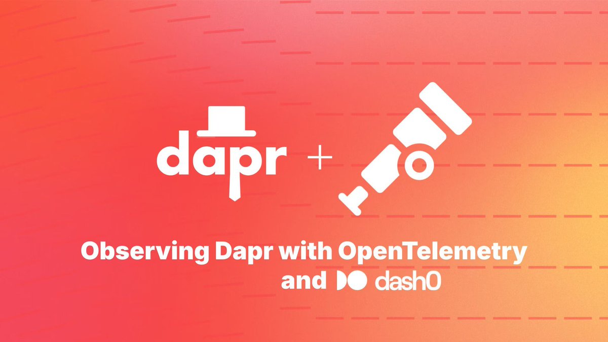 Diagrid (@diagridio) on Twitter photo Combining <a href="/daprdev/">Dapr</a>โs sidecar architecture with OpenTelemetry delivers a unified view of traces, logs, and metricsโincluding both application and runtime telemetry.
This reveals latency sources, retries, failures, workflow durations, and actor lifecycles across distributed Combining <a href="/daprdev/">Dapr</a>โs sidecar architecture with OpenTelemetry delivers a unified view of traces, logs, and metricsโincluding both application and runtime telemetry.
This reveals latency sources, retries, failures, workflow durations, and actor lifecycles across distributed