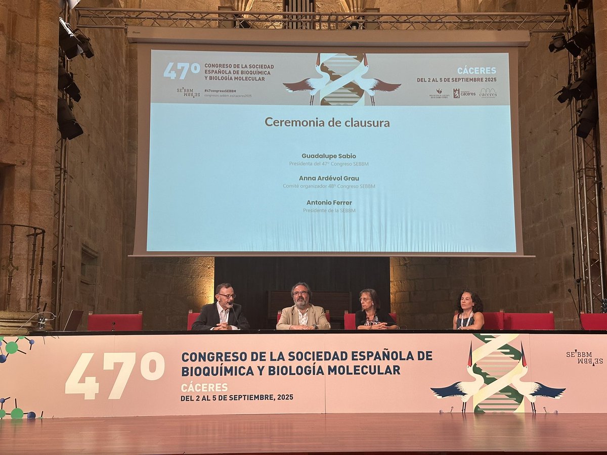 SEBBM_es's tweet photo. Cerramos un gran congreso #47congresoSEBBM . Cáceres no te olvidaremos. Nos vemos en Tarragona!!!! #48congresoSEBBM https://t.co/QrAQcnY6U2