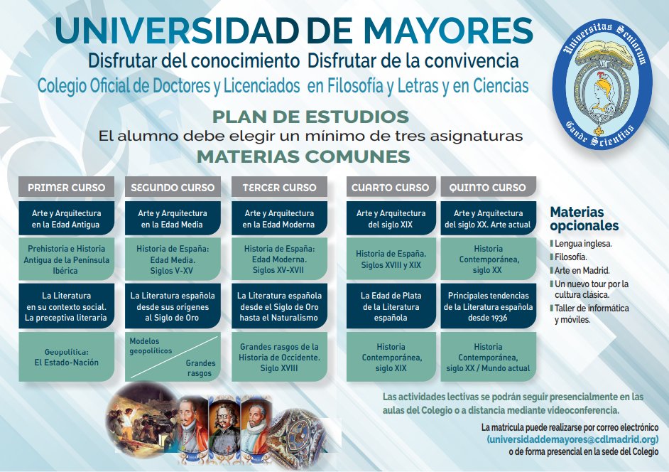 El conocimiento no tiene edad. 💡

Si quieres seguir aprendiendo y disfrutar de una experiencia única, nuestra Universidad de Mayores es el lugar perfecto para ti.

Únete a nosotros este octubre y descubre el placer del saber y la riqueza de la convivencia. ¡Te esperamos!