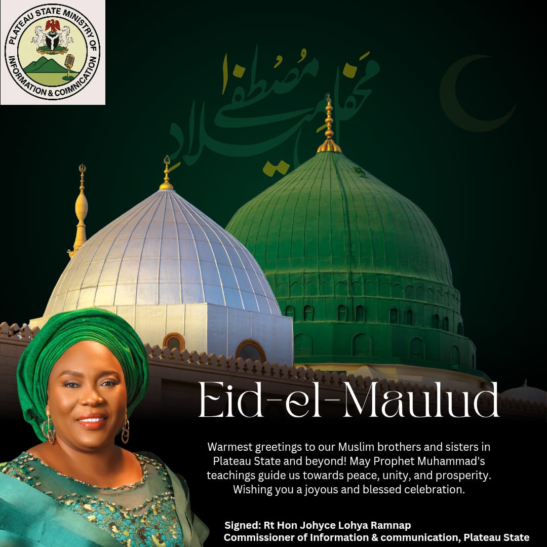 Eid-el-Maulud Greetings

As Muslims worldwide celebrate the blessed occasion of Eid-el-Maulud 2025, I extend my warm greetings to our Muslim brothers and sisters in Plateau state and across the nation.

May the teachings of Prophet Muhammad (SAW) guide us on the path of peace,