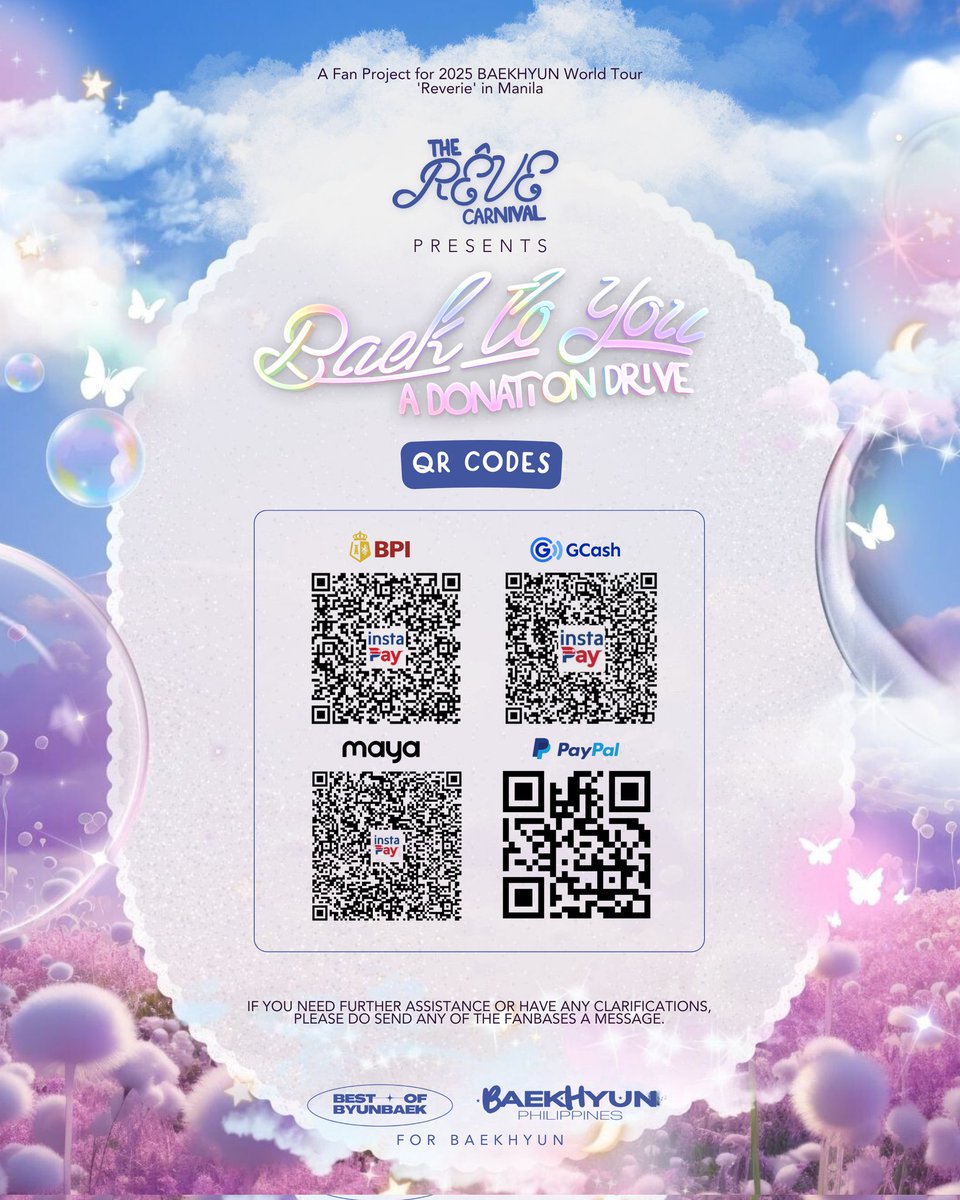 ☁️ #TheReveCarnival Baek to You Fundraising Update #5

We’ve raised ₱23,050 thanks to all the amazing Eris! 🥰

D-43 to Reverie Manila!
Donate bit.ly/ManilaKkuruBae…
Progress bit.ly/BaekToYouProgr…

Let’s make #ReverieMANILA a night to remember for #백현 #BAEKHYUN! 🩵