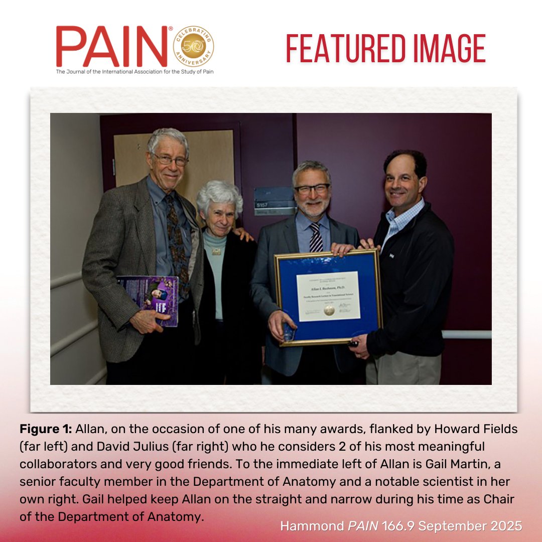 We invite you to read the third in our series of essays on the past Editors-in-Chief of #PAIN. In this piece, Donna Hammond writes about Allan Basbaum and finding joy in pain research. Read for free at bit.ly/4leGMmQ.